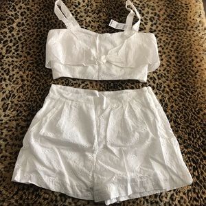 Two piece shorts and top set